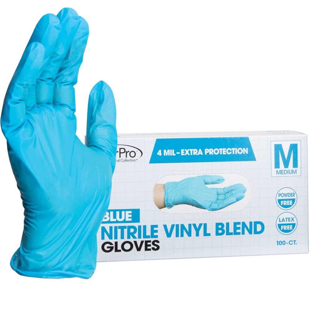 ForPro Disposable Nitrile Vinyl Blend Gloves